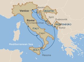rome venice map